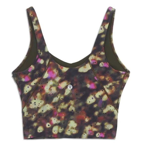 Lululemon Align Tank Top Soft Focus Splatter Green Multi Size 4 - Picture 1 of 8
